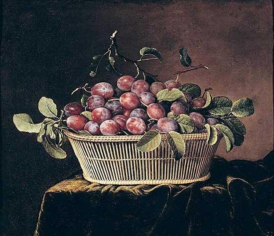 unknow artist Basket of Plums France oil painting art